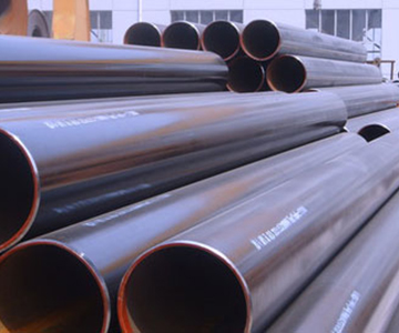 Q690D straight seam welded steel pipe, industrial Q690D straight seam steel pipe, welded steel pipe project